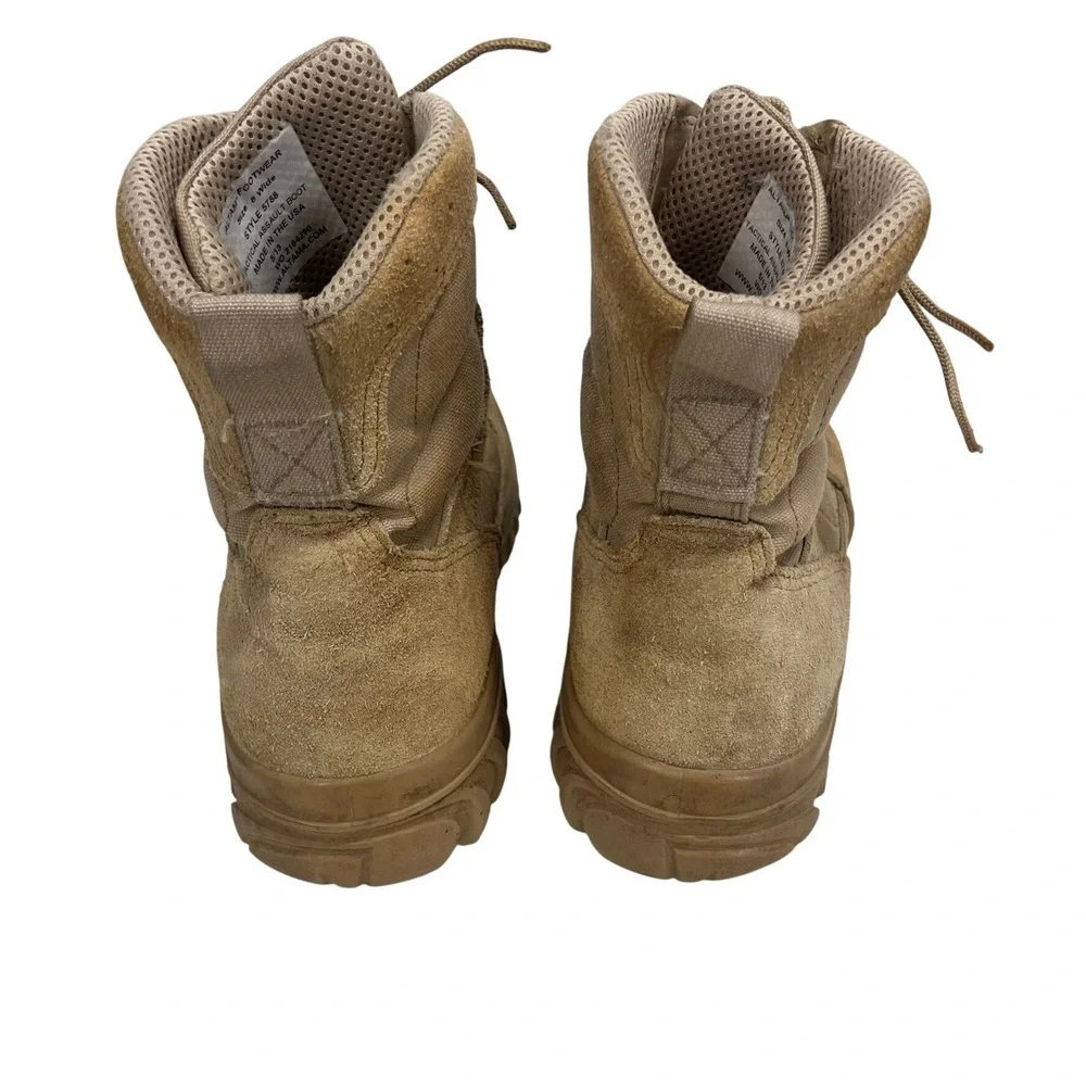 Altama 5788 Tactical‎ Assault Boots Mens 8 Wide Coyote Tan Suede Made in USA
